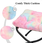 15" Folding Ottoman, Foldable Footrest Stool, Portable Small Foot Stool - Image 4