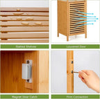 Tangkula Bathroom Cabinet, 65 Inch Tall Slim Bathroom Storage Cabinet - Image 8