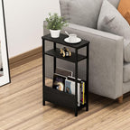 THUMEYE 7.1" Narrow Side Table for Small Spaces, 3 Tier Small End Table - Image 2