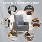COLAMY Mid-Century Modern Upholstered Accent Chair - Image 7