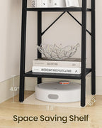 Hzuaneri Ladder Shelf, Bookshelf Bookcase, Freestanding Corner Storage Shelve - Image 8
