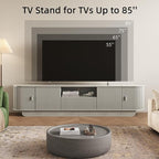 86.61'' Tambour TV Stand for 55-85 Inch, Entertainment Center - Image 3