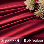 MIULEE Velvet Curtains 52x72 inches 2 Panels Red Blackout Curtains | Luxury - Image 3
