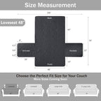 Black Loveseat Covers for 2 Cushion Couch, Water-Repellent Covers for Love Seat - Image 7