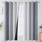 Gray and Greyish White Ombre Blackout Curtains by ESTELARTEXTILER