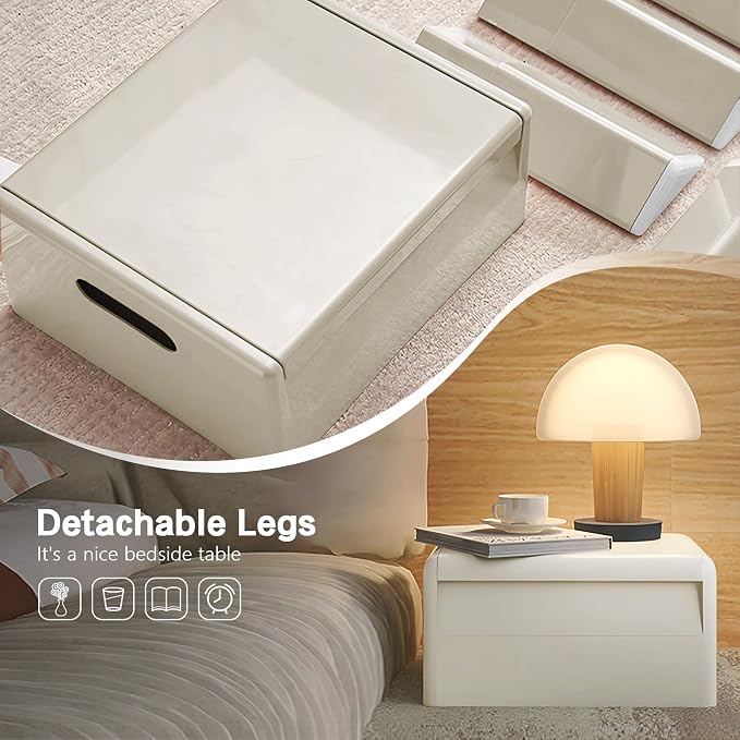 Nightstand Bedside Table with Storage Space, Dorm and Small Spaces, Easy - Image 7