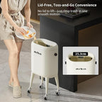 MRBIN Office Trash Can with Lid, Small Bathroom Automatic Adsorption Open Top - Image 2