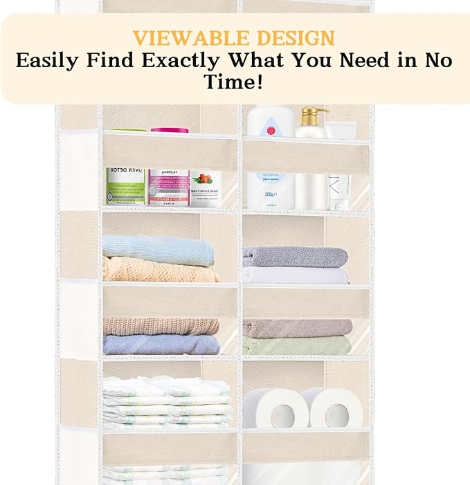 Ofiray-home Over the Door Organizer 6 Tiers, Extra Large Behind Door Storage of - Image 4