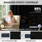 MIULEE Black Blackout Curtains 4 Panels Set 72 Inch Length Bedroom | Thermal - Image 4