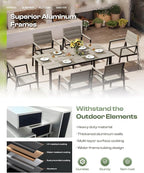 Outdoor Dining Set for 4, Patio Table and Chairs Set - Image 4