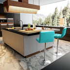 Homall Bar Stools Modern PU Leather Adjustable Swivel Barstools, Armless - Image 2