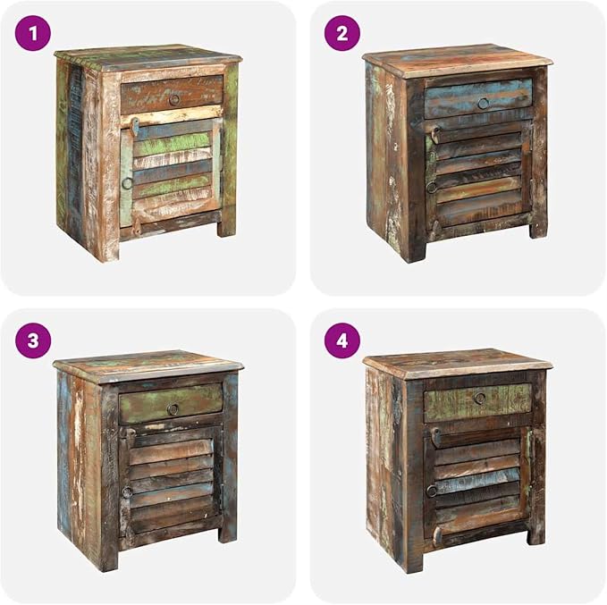 Gecheer Reclaimed Wood End Table - Image 7
