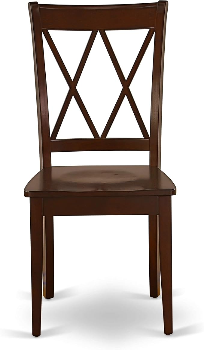 East West Furniture CLC-MAH-W Clarksville Dining Chairs - Image 4