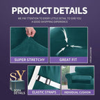 ZNSAYOTX Luxury Velvet Couch Cover 4 Piece Stretch Sofa Covers - Image 4