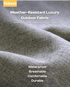 HDPE 4 Piece Patio Furniture Set, All-Weather Outdoor Couch - Image 4