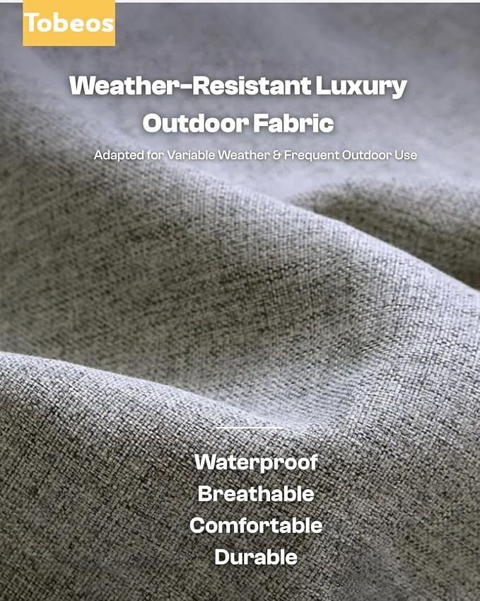 HDPE 4 Piece Patio Furniture Set, All-Weather Outdoor Couch - Image 5