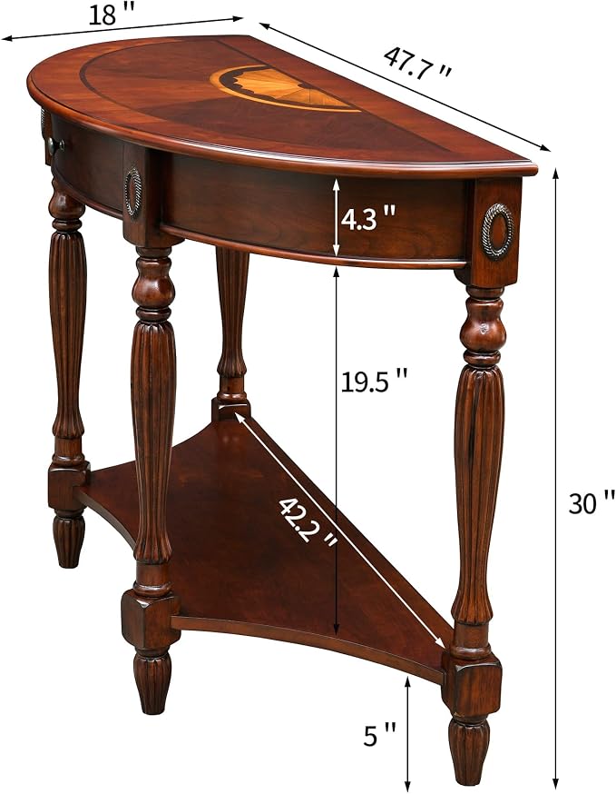 LEEMTORIG Demi Lune Console Table - Image 2