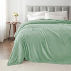 BEDELITE Fleece Blanket Soft Plush King Bed Blanket Mint Green 108"x90" | Ultra - Image 6