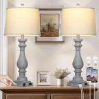 Cinkeda 29" Tall Farmhouse Table Lamp by Cinkeda