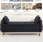 48" End of Bed Bench, Modern Storage Benches - Image 4