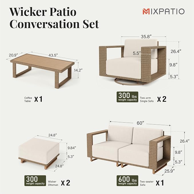 MIXPATIO Patio Furniture Set - Image 6