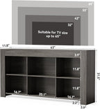 LITTLE TREE TV Stand with Storage, 63-Inch Entertainment Center with Shelves - Image 3