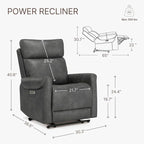 KISLOT Leather Recliner Chair for Adults Wall Hugger RV Recliner - Image 3