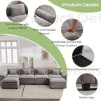 Oprisen 154" Modular Sectional Sofa, Comfy Cloud Couch Sectional Sofa - Image 6