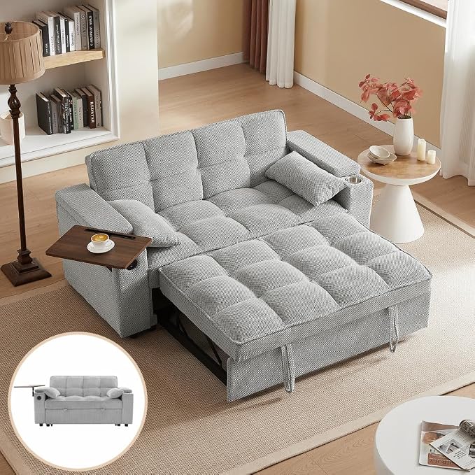 Auvsoce 65'' Convertible Sleeper Sofa Bed by Unknown