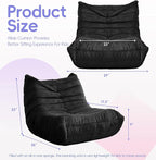 Hobestluk Bean Bag Chair with Memory Foam Ultra Soft Faux Fur Fabric Ergonomic - Image 2