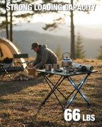 VILLEY Portable Camping Side Table, Ultralight Aluminum Folding Table - Image 6