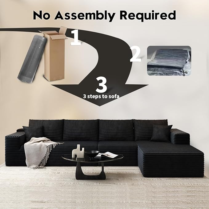 135.4" Cloud Modular Sectional Sofa Couch - Image 3