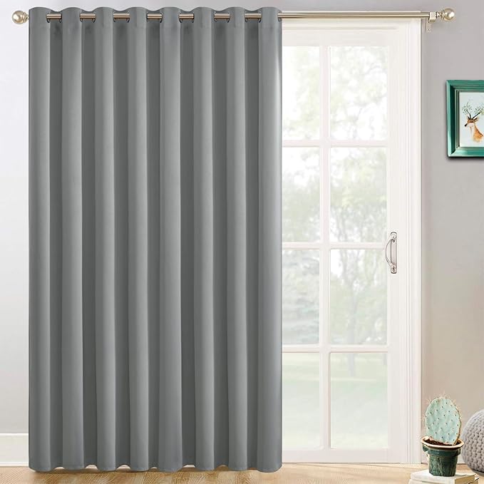 Yakamok Dove Grey Room Darkening Curtains 96 inch Sliding Door Drapes | 1 by Yakamok