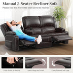 Yolsali Recliner Sofa, 3 Seater Manual Reclining Sofa - Image 8