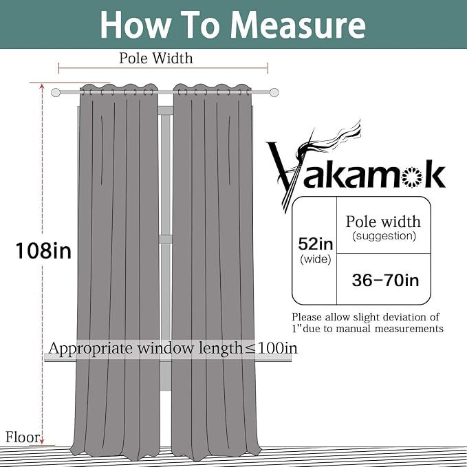 Yakamok Room Darkening Curtains 52x108 inch Chocolate Brown-Living Room | 2 - Image 7
