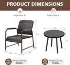 Jing's Villa 3-Piece Outdoor Bistro Set - Image 3