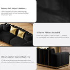104" Oversized Velvet Chesterfield Couch - Image 3