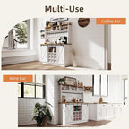 4ever2buy Farmhouse Coffee Bar Cabinet - Image 7