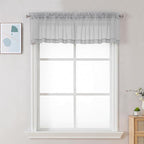 Chyhomenyc Light Grey Sheer Valance by Chyhomenyc