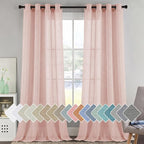 H.VERSAILTEX Linen Curtains Flax Linen Blended Curtain Panels by HVERSAILTEX