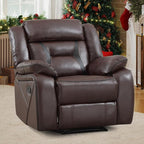 EBELLO Faux Leather Manual Recliner Chair, Modern Design Single Reclining Sofa by EBELLO