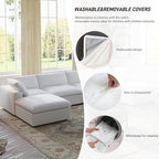 Cloud Modular Sectional Sofa Couch, Oversized U Shaped Couch 6 Seater - Image 4
