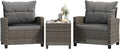 Shintenchi 3 Pieces Patio Furniture Set 3 Pieces PE Rattan Wicker Chairs by Shintenchi%7CFurnitureMadeforRealLife