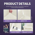 ZNSAYOTX Oversized Velvet Couch Cover 4 Piece Stretch Sofa Covers - Image 4