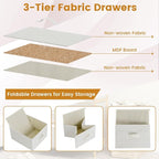 Giantex 6-Drawer Dresser for Bedroom, Bamboo Storage Tower - Image 5