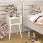 LAATOOREE Nightstand Set of 2, Small White Bedside Table, End Table - Image 7