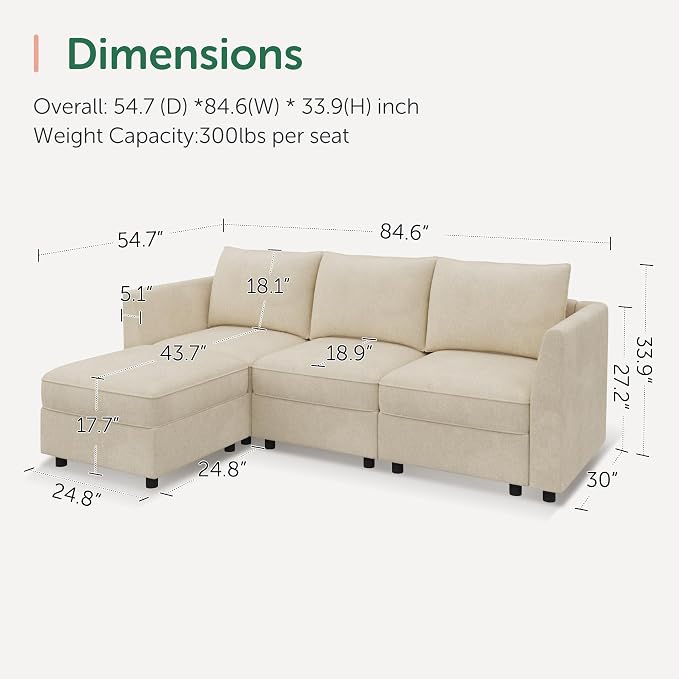 HONBAY Modular Sectional Sofa - Image 2