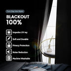 SimpleHome Black 100% Blackout Curtains Room Darkening Living Room 90 Inch | - Image 3
