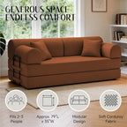 79'' Convertible Sofa Bed, 6 in 1 Folding Floor Futon Couch Sleeper - Image 7