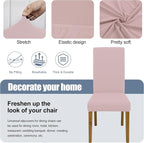 BIETYONE Stretch Dining Chair Covers Set of 4, Soft Removable Washable Kitchen - Image 3